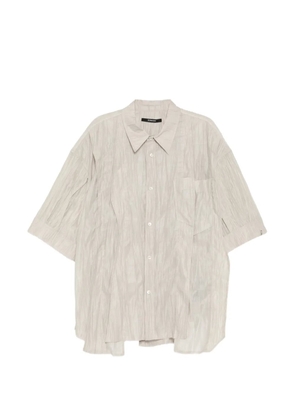 SONGZIO chest pocket textured shirt - Neutrals