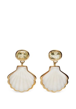Lizzie Fortunato Luna shell drop earrings - Gold