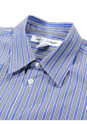 Comme des Garçons Homme striped pocket-detail shirt - Blue