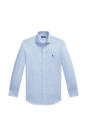 Polo Ralph Lauren embroidered-logo long-sleeve shirt - Blue
