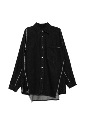 SONGZIO polyptych embroidered denim shirt - Black