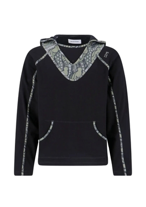 Kiko Kostadinov Gizi V-neck hoodie - Black