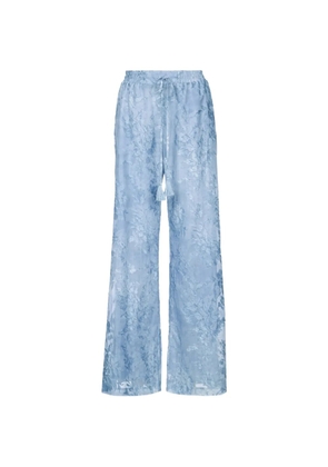 ERMANNO FIRENZE patterned-jacquard trousers - Blue