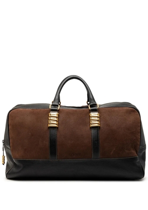 Loewe Pre-Owned 2010-2026 Bicolor Suede and Calfskin Velazquez Twist travel bag - Brown
