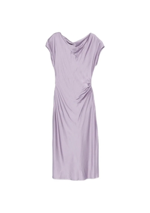 LIU JO cowl-neck draped midi dress - Purple