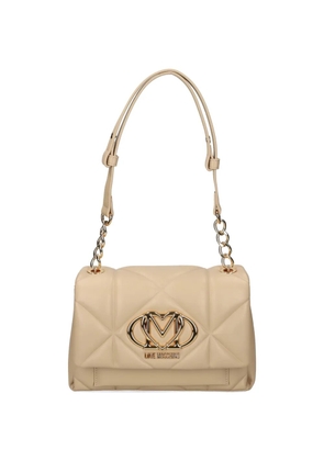 Love Moschino quilted chain-strap cross body bag - Neutrals