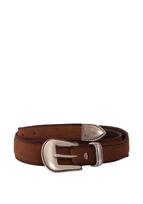ALBERTO LUTI stud-embellished leather belt - Brown