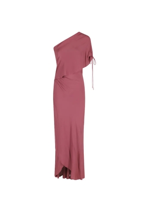 Semicouture Clara one-shoulder draped maxi dress - Pink