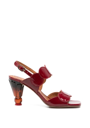 Chie Mihara round embellishment sandals - Red