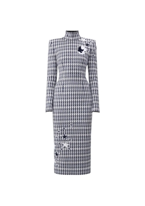 Thom Browne star-motif midi dress - Blue