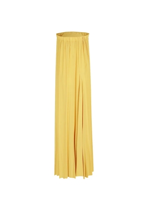 Semicouture Zoey strapless midi dress - Yellow