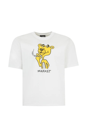 MARKET yellow-panther T-shirt - White