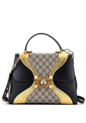 Gucci Pre-Owned Osiride Top Handle Bag GG Coated Canvas and Leather Medium satchel - Black