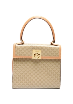 Celine Pre-Owned 2000s Macadam patterned top-handle tote bag - Neutrals