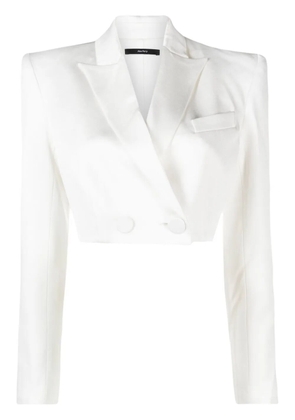 Alex Perry cropped single-breasted blazer - White