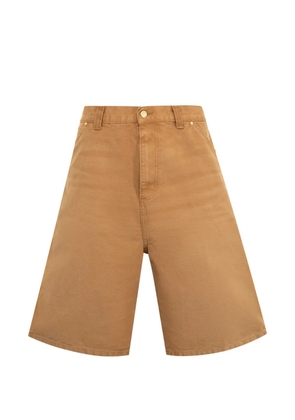 Carhartt WIP logo-patch denim shorts - Brown