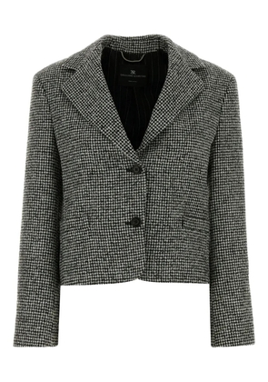 Ermanno Scervino houndstooth belted jacket - Black