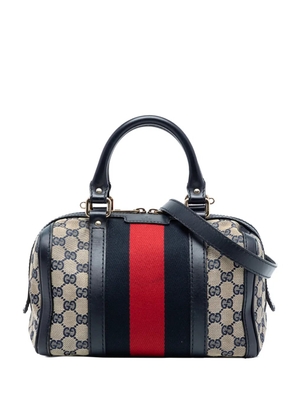 Gucci Pre-Owned 2016-2026 Small GG Canvas Web Joy Boston Bag satchel - Neutrals