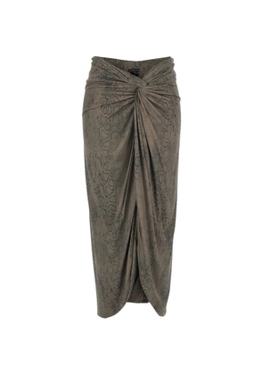 Federica Tosi knotted printed skirt - Brown