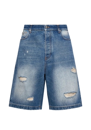 John Richmond distressed denim shorts - Blue