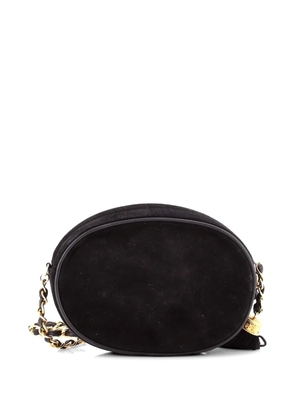 CHANEL Pre-Owned Oval CC Tassel Suede Mini crossbody bag - Black