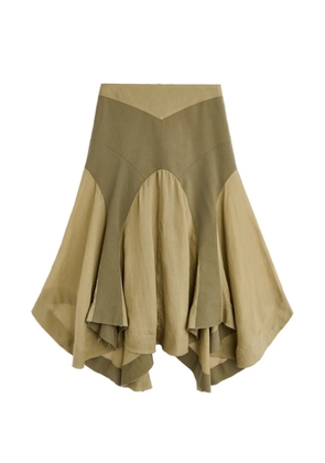 OUR LEGACY Petti asymmetric skirt - Green