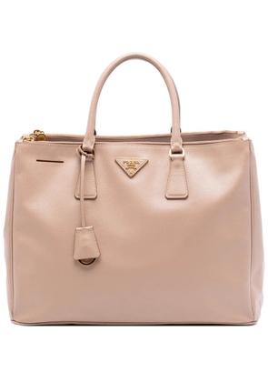 Prada Pre-Owned 2013-2025 Large Saffiano Lux Galleria Double Zip tote bag - Brown