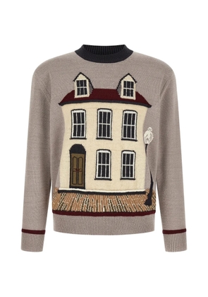 Junya Watanabe jacquard crew neck sweater - Neutrals