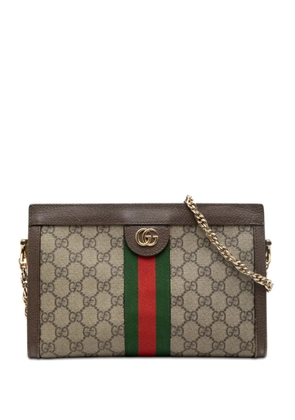 Gucci Pre-Owned 2016-2026 Small GG Supreme Web Ophidia Chain crossbody bag - Neutrals