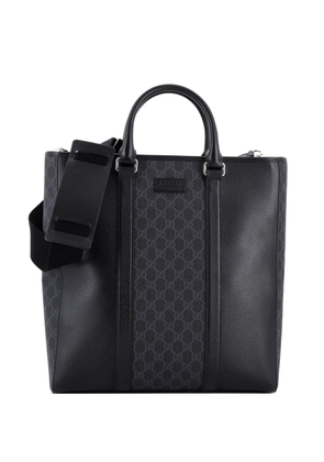 Gucci Pre-Owned Convertible GG Coated Canvas and Leather Tall tote bag - Black