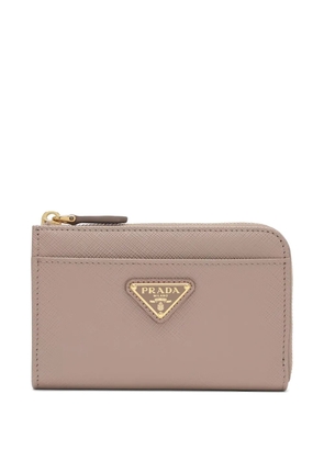 Prada triangle-logo keyring - Neutrals