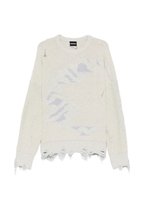 MADFRENZY Cortex Grunge distressed sweater - Neutrals