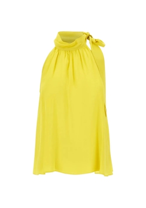 kaos Icona halterneck bow top - Yellow