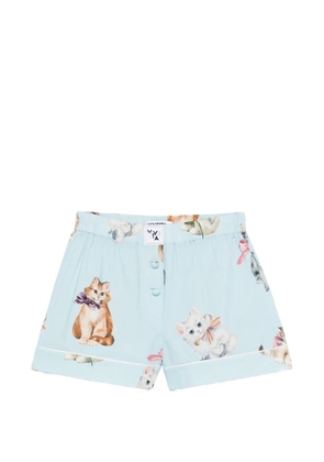 Vivetta cat print shorts - Blue