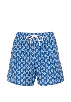 Fedeli floral print swim shorts - Blue