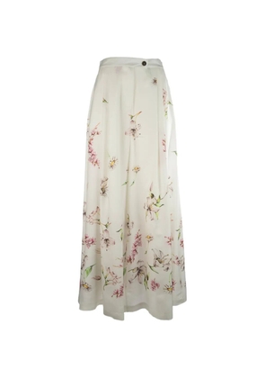 CO.GO floral-detail silk trousers - Neutrals