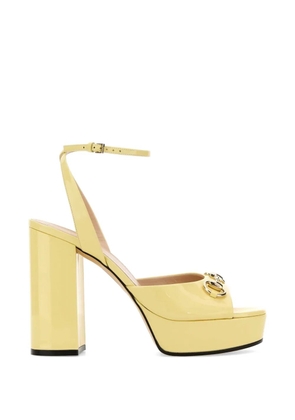Gucci Horsebit leather platform sandals - Yellow