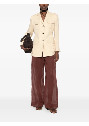 Brunello Cucinelli transparent trousers - Brown