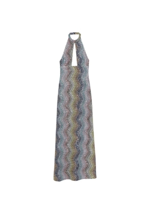 Missoni halterneck maxi dress - Grey