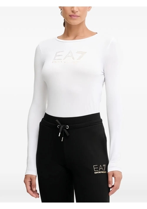 Ea7 Emporio Armani studded details T-shirt - White