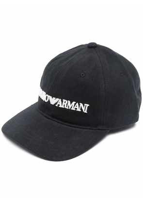 Emporio Armani embroidered-logo baseball cap - Black