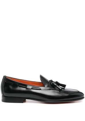 Santoni leather loafers - Black