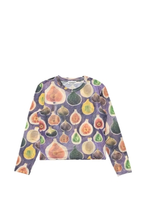 CARNE BOLLENTE The Fig Dig printed long-sleeve T-shirt - Purple