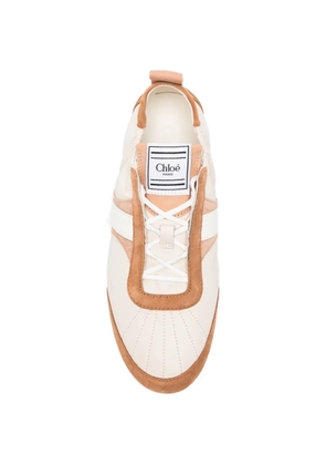 Chloé Kick logo-engraved sneakers - Neutrals