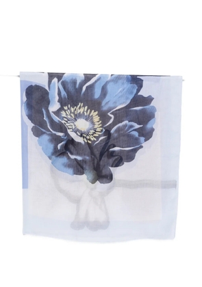 LIU JO floral-print scarf - Blue