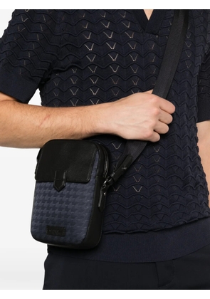 Canali patterned messenger bag - Blue
