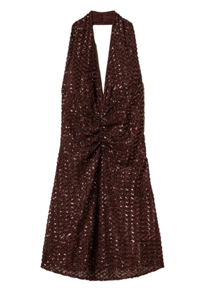 TWINSET sequinned mini dress - Brown