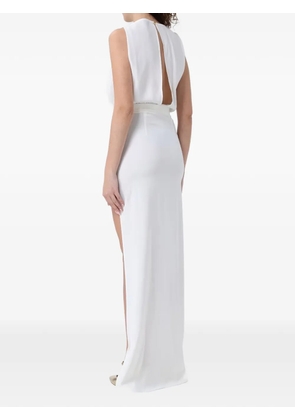 Elisabetta Franchi drape detail mini dress - White