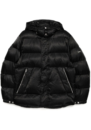 BOSS logo-patch padded jacket - Black