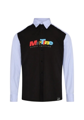 Martine Rose striped long-sleeve shirt - Blue